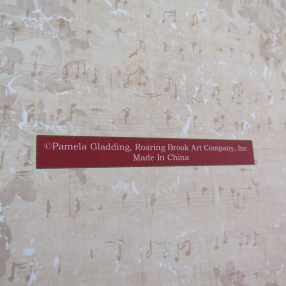 Large Peace on Earth gift box with Gold wired ribbon bow Holiday Winter - Picture 12 of 14